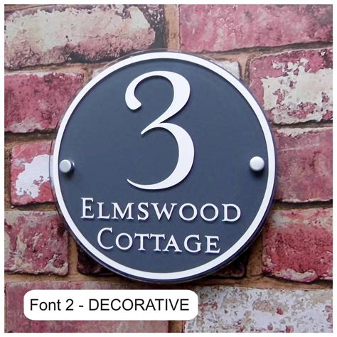 Personalised House Sign Door Number Street Address Plaques Modern Glass