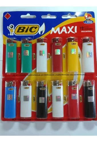 Isqueiro Bic Grande C 12 Unidades Cartela Atacado Original MercadoLivre