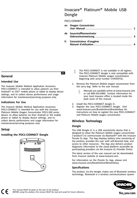 Invacare Platinum Poc1 Connect User Manual Pdf Download Manualslib