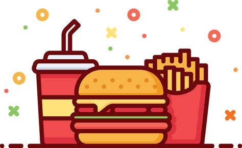 Burger And Fries Icon Clipart Full Size Clipart 5350102 Pinclipart