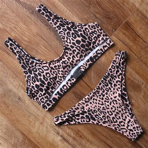 Bikinis 2018 Swimwear Women Swimsuit Sexy Leopard Bikini Set Bathing