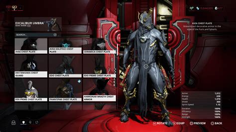 Excalibur Proto Armor Skin And Umbra Details Chest Attachment