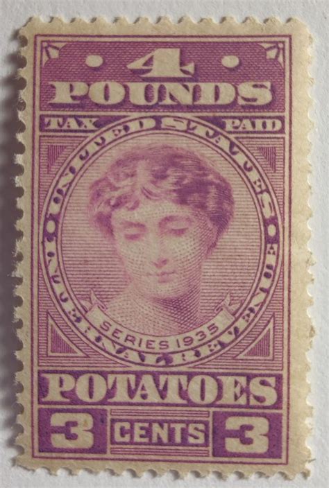 Scott Ri4 Potato Stamp Mint Never Hinged Declared Unconstitutional