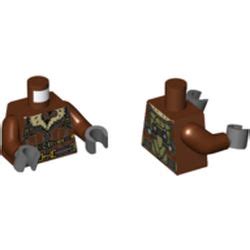 Lego Part C H Pr Torso Jacket With Tan Fur Collar Straps And