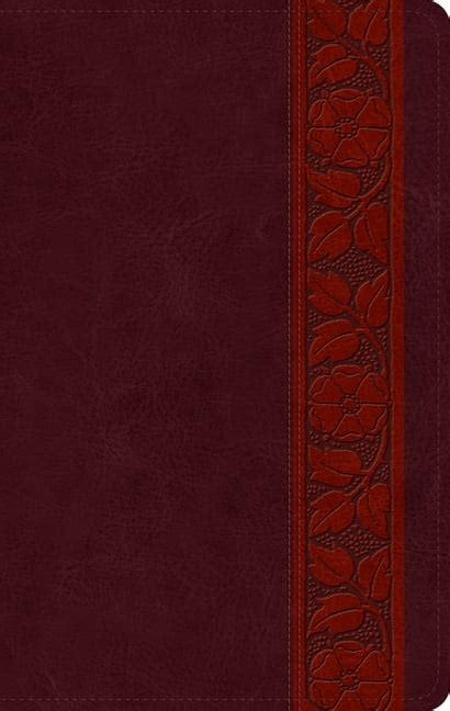 Esv Large Print Personal Size Bible Trutone Mahogany Trellis Design