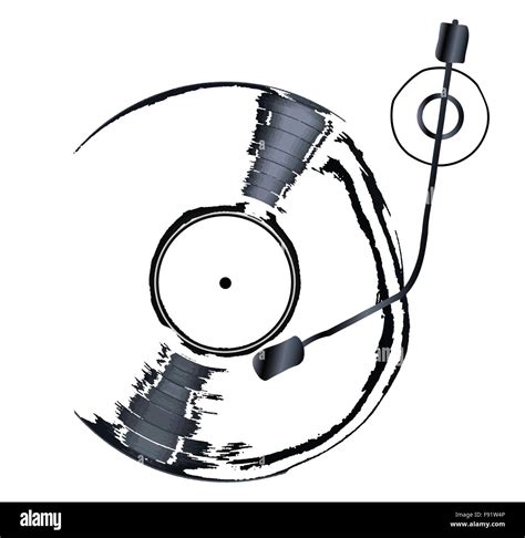 Vinyl record vector sketch hi-res stock photography and images - Alamy