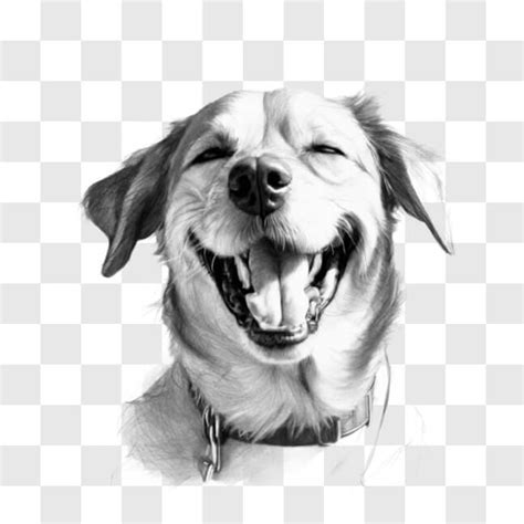 Descarga Dibujo En Blanco Y Negro De Perro Sonriente Bocetos En L Nea