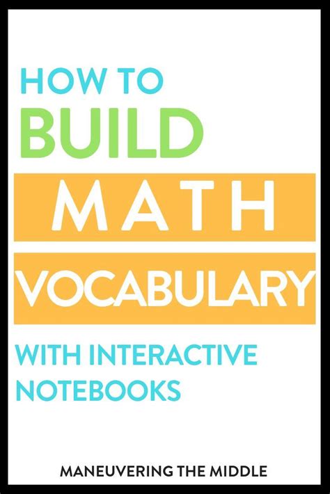 Building Math Vocabulary With Inbs Math Vocabulary Math Interactive