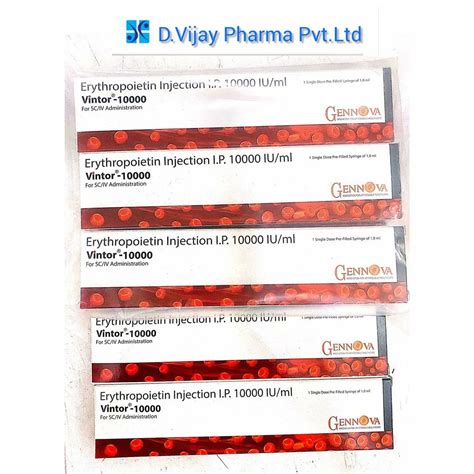 Nephrology Drugs Vintor 10000iu Ml Erythropoietin Injection