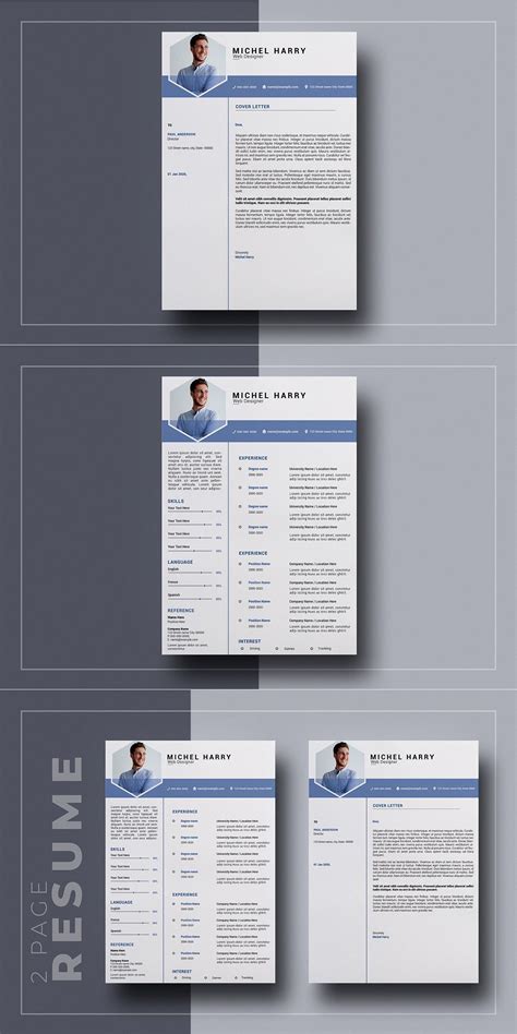 2 Page Resume Template | Resume template, Resume, Resume design