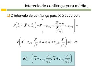 Aula Intervalo De Confian A Ppt