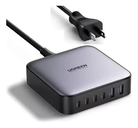 Cargador Ugreen 200w Usb C 6 Puertos Gan Carga Rapida Cuotas Sin