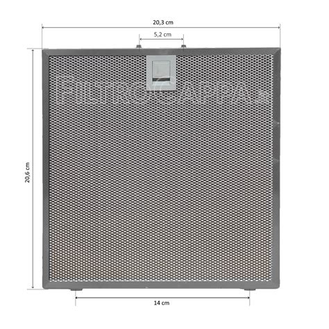 FILTRO METALLICO 20 3 X 20 6 CM PER CAPPA FALMEC VIRGOLA PLUS WALL 90