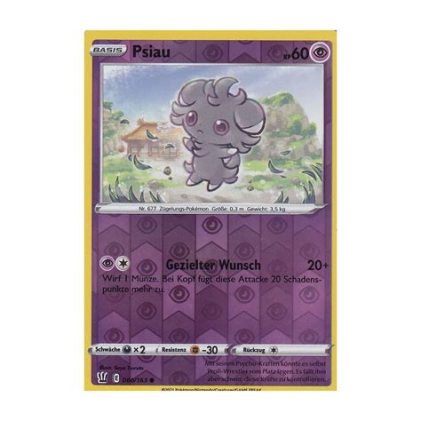 Psiau Reverse Holo Kampfstile Pokemon Karte Kaufen