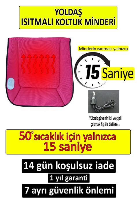 Oto Koltuk Isıtma Minderi Jel Isıtmalı Minder Oto Koltuk Isıtıcı