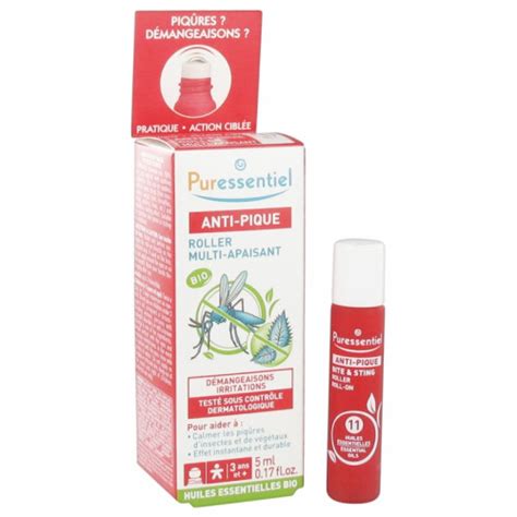 Puressentiel Anti Pique Roller Bio 5ml Apaisant Naturel