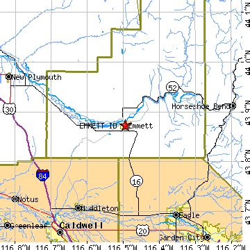 Emmett, Idaho (ID) ~ population data, races, housing & economy