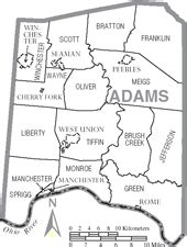 Adams County Ohio GenWeb Project Adams County Maps