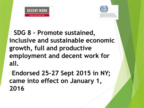 Ppt Sdg Decent Work And Economic Growth Powerpoint Presentation