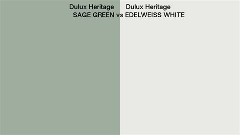 Dulux Heritage Sage Green Vs Edelweiss White Side By Side Comparison