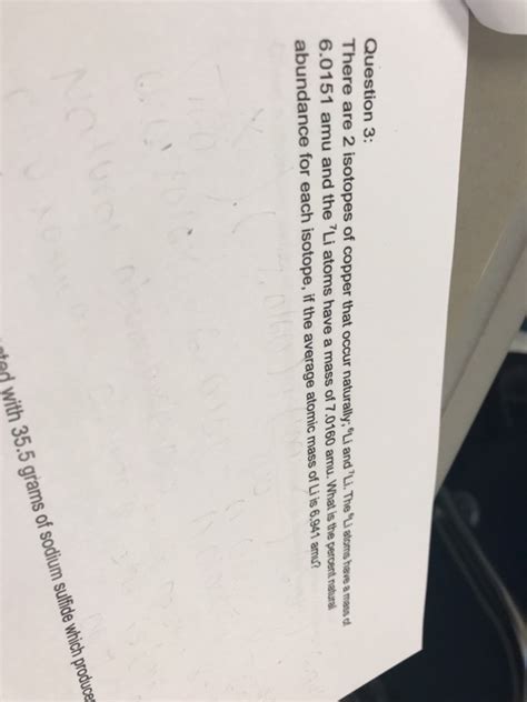 Solved Question There Are Isotopes Of Copper That Occur Chegg