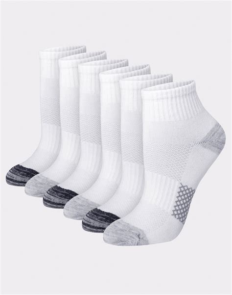 Hanes 6 Pack Ankle Socks Women Breathable Lightweight Cotton Extended Sizes 8 12 Ebay