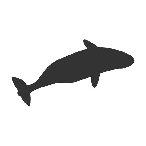 Vector illustration of whale icon in dark color and white background ...