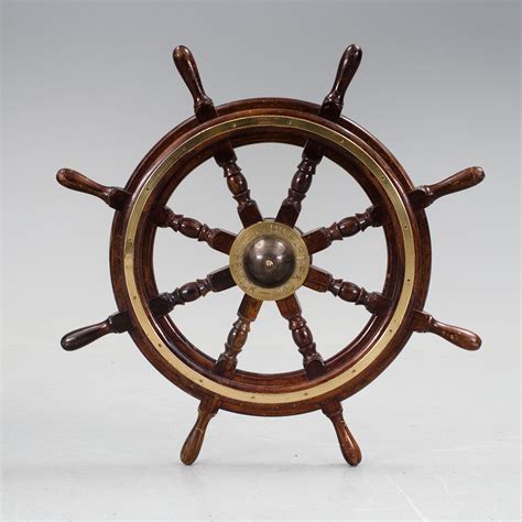 A Ship Steering Wheel By John Hastle Co Greenock England Early Th