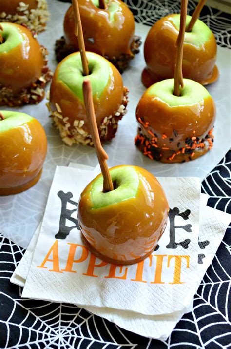 Easy Caramel Apple Recipe Halloweentreatsweek Katie S Cucina