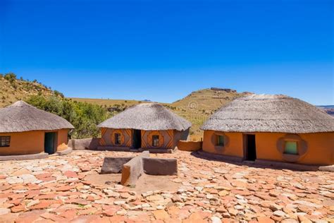 Basotho Cultural Village in Drakensberg Mountains South Africa Stock ...