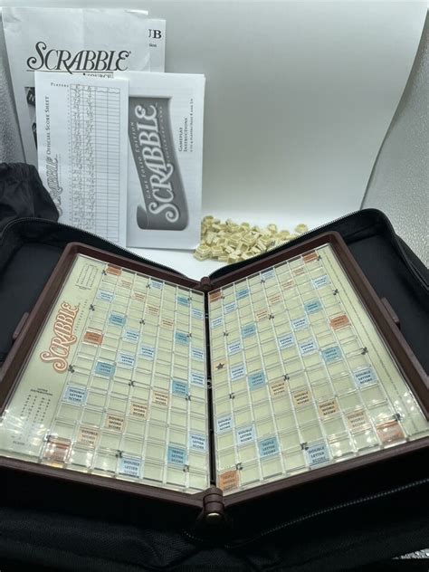 Scrabble Game Folio Edition In Zippered Travel Case Portable Complete