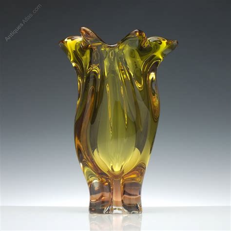 Antiques Atlas Czech Art Glass Vase By Josef Hospodka C1950