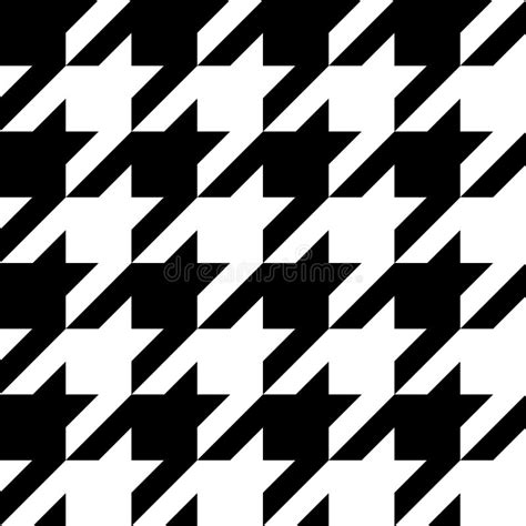 Vector O Teste Padr O Preto E Branco Sem Emenda Do Houndstooth As