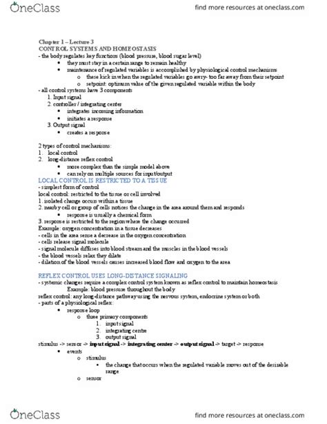 Biol Lecture Notes Fall Lecture Cortisol Feedback