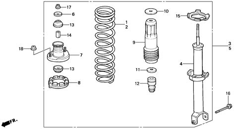 Honda Accord Coupe Spring Rr Nhk Spring Absorber Rear 52441 SV1