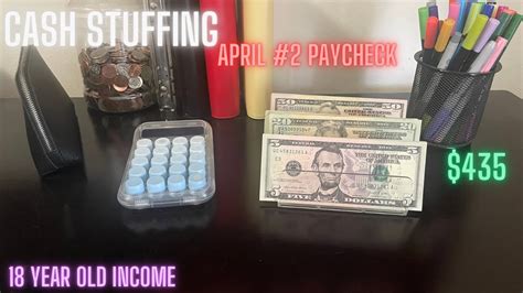 Cash Stuffing April Paycheck Year Old Income Part