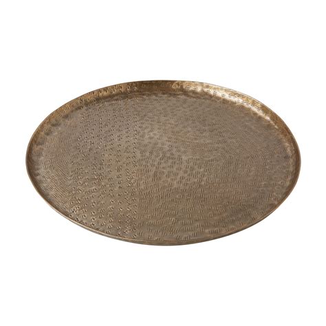 Better Homes And Gardens 16 Round Antique Brass Hammered Metal Tray By Dave And Jenny Marrs