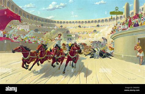 Chariot racing, chariot race, Ben Hur chariot race Stock Photo - Alamy