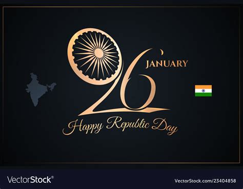 India republic day 26 january design text Vector Image