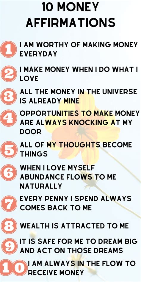 10 Money Affirmations To Manifest Money Out Of Thin Air In 2020 Money