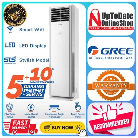 Jual Gree Ac Floor Standing Pk Gvc Sts Sts Smart Wifi Touch Screen