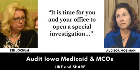 Jochum To Auditor Mosiman Open “special Investigation” Into Claims Of Iowa Medicaid Savings