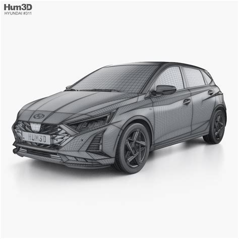 Hyundai i20 hybrid 2024 3D model - Download Hatchback on 3DModels.org