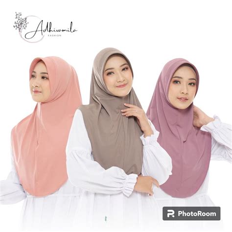 Jual HIJAB INSTAN JERSEY PREMIUM BERGO PINGUIN OVAL INSTAN JILBAB