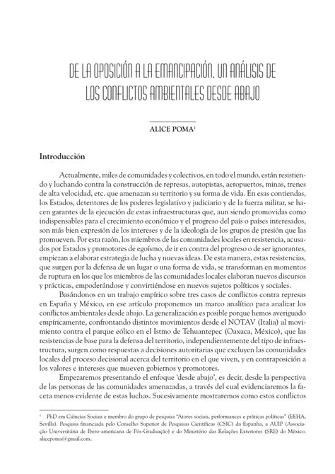 Pdf De La Oposici N A La Emancipaci N Un An Lisis De Los Conflictos