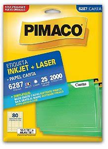 Etiqueta Pimaco Inkjet Laser Branca Carta 6182 Etiquetasdk