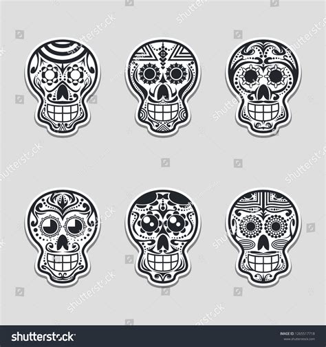 Sugar Skull Vector Illustration Stock Vector (Royalty Free) 1265517718 ...