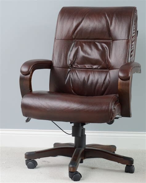 Broyhill Leather Adjustable Executive Chair Ebth