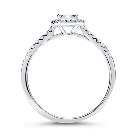 Brilladia Halo Ring Aus Er Wei Gold Mit Diamanten Dr Kw