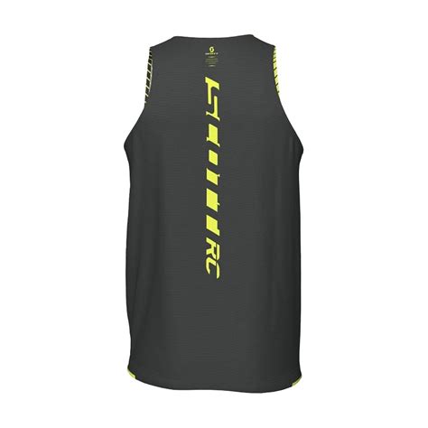 Rc Run Mens Seamless Hem Singlet Vest Blackyellow At